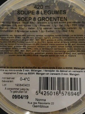 Soupe 8 légumes