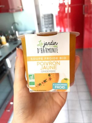 Soupe froide bio - poivron jaune & gingembre