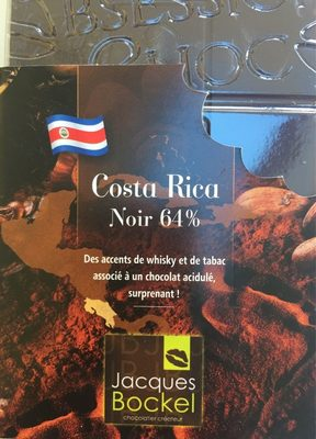 Tablette de chocolat noir costa rica 64%