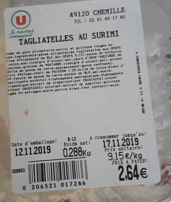 Tagliatelles au surimi
