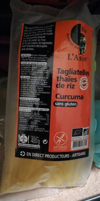 Tagliatelles Thaïes de riz Curcuma