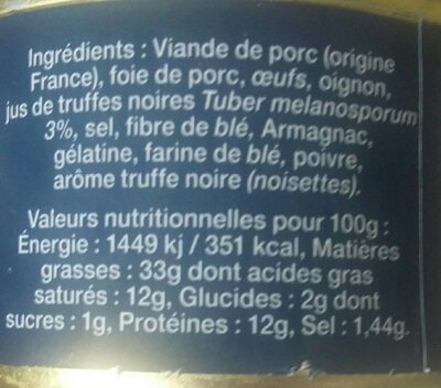 Terrine de campagne au jus de truffe