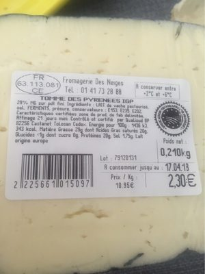 Tomme des pyrenees