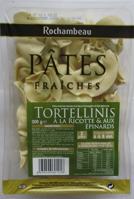Tortellinis à la ricotte & aux épinards
