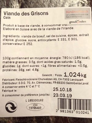 Viande des Grisons