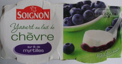 Yaourt au lait de chèvre sur lit de myrtilles