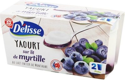 Yaourts gourmands au lait entier sur lit de myrtille