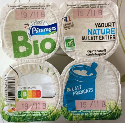 Yaourts Natures Au Lait Entier Bio