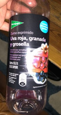 zumo exprimido uva roja granada y grosella